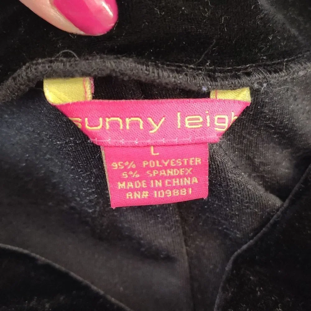 VTG Y2K Black Velvet Panelled Pull On‎ Whimsigoth Midi Skirt Large A Line Goth